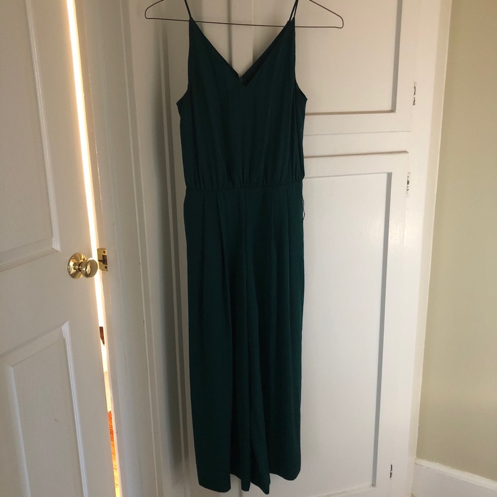 Emerald Green Satin Jumpsuit